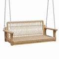 Balancelle 130 x 65 x 60 cm en bois et corde beige style naturel